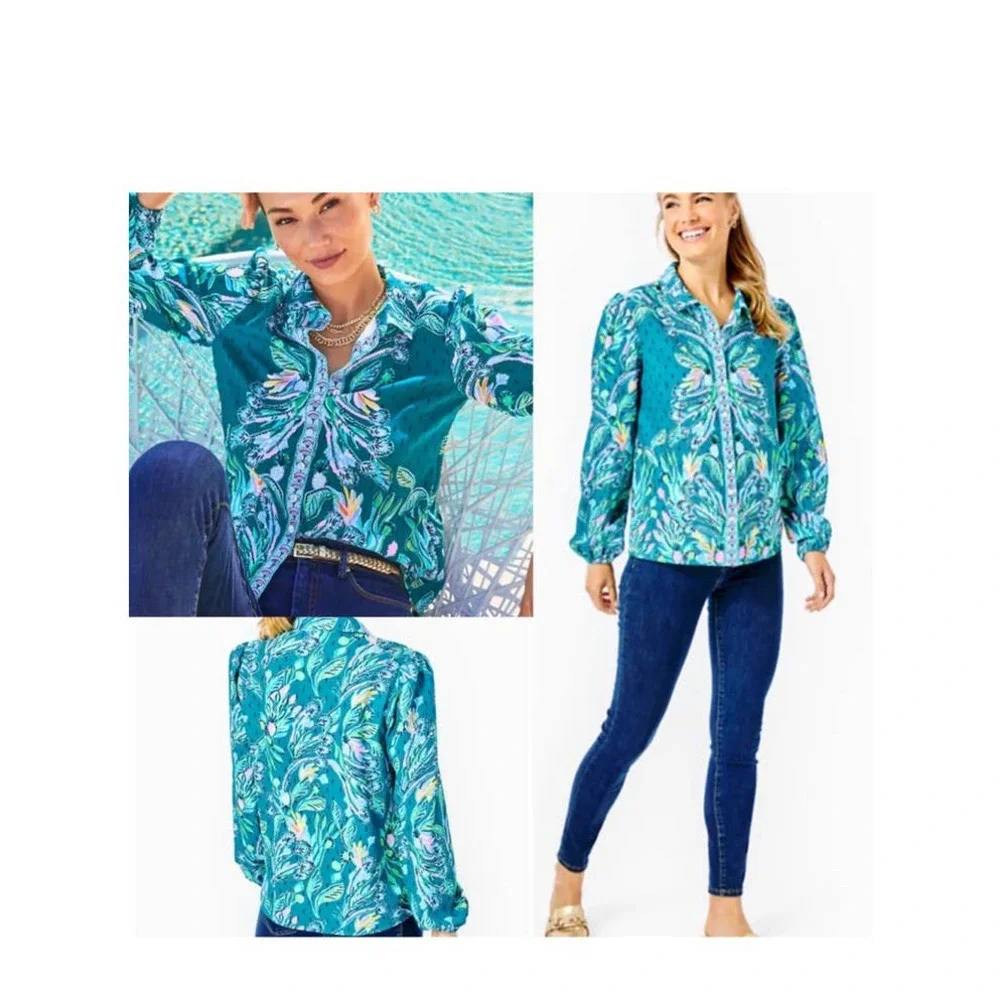 Women’s Lilly Pulitzer Tavia Top Long Sleeve  Blouse